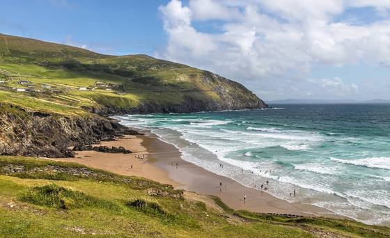 Coomeenole, Co. Kerry. Recognised as the beach used in the film Ryan's Daughter (1970) this beach sits at the top of Slea Head, County Kerry overlooking the blasket Islands. 