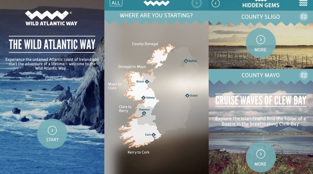 Failte Ireland has just launched an app- the Definitive Guide to the 2,500km Wild Atlantic Way Coastal Route.