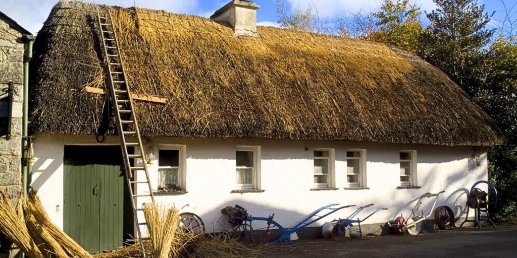 Thatched cottage in the park