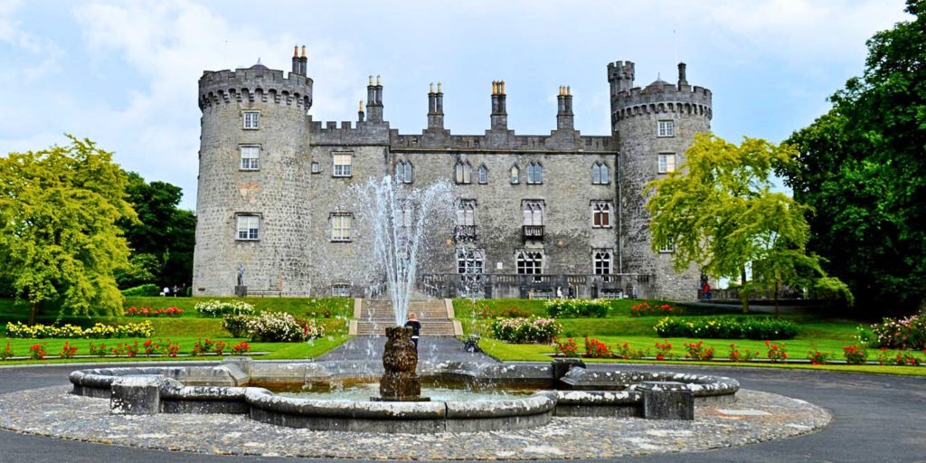 Entrance to castle with gardens