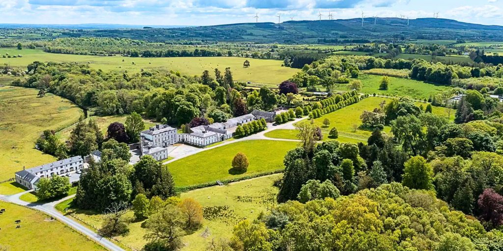 Aerial shot of museum