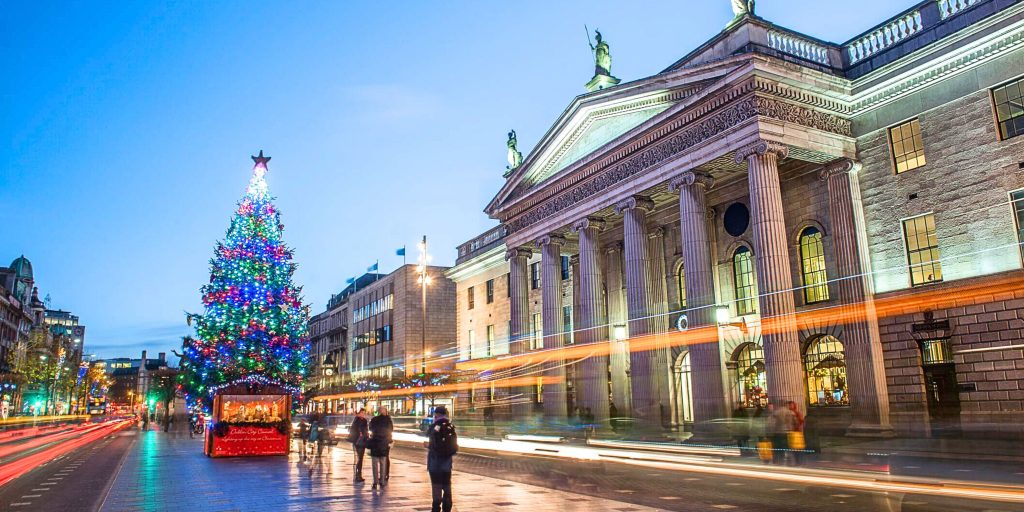 General Post Office with Christmas lights
