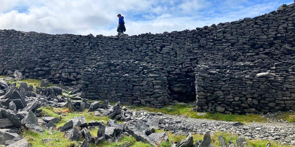 Man standing on the Black Fort