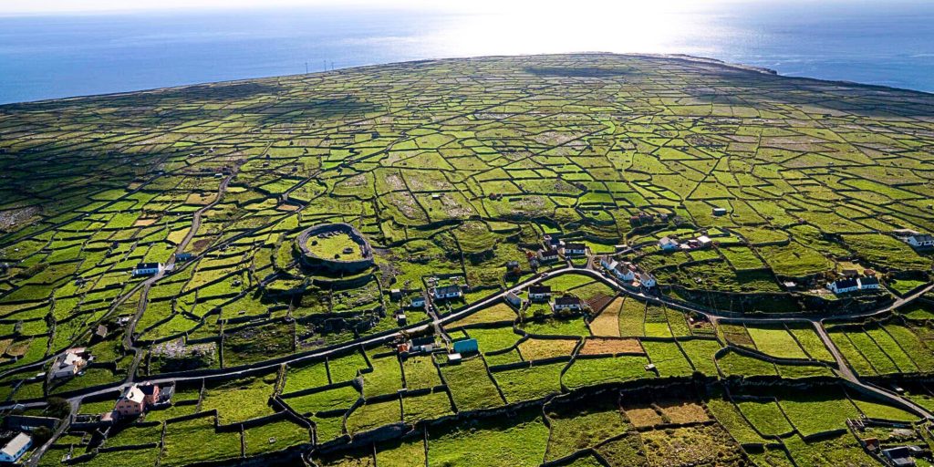 Aerial view of land