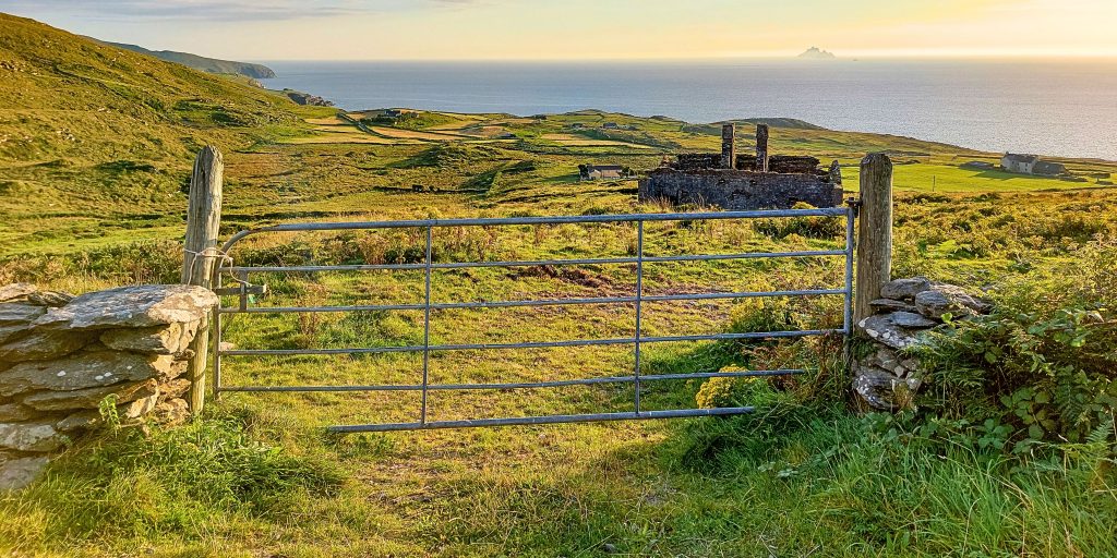 Gate overlooking the ring of Kerry