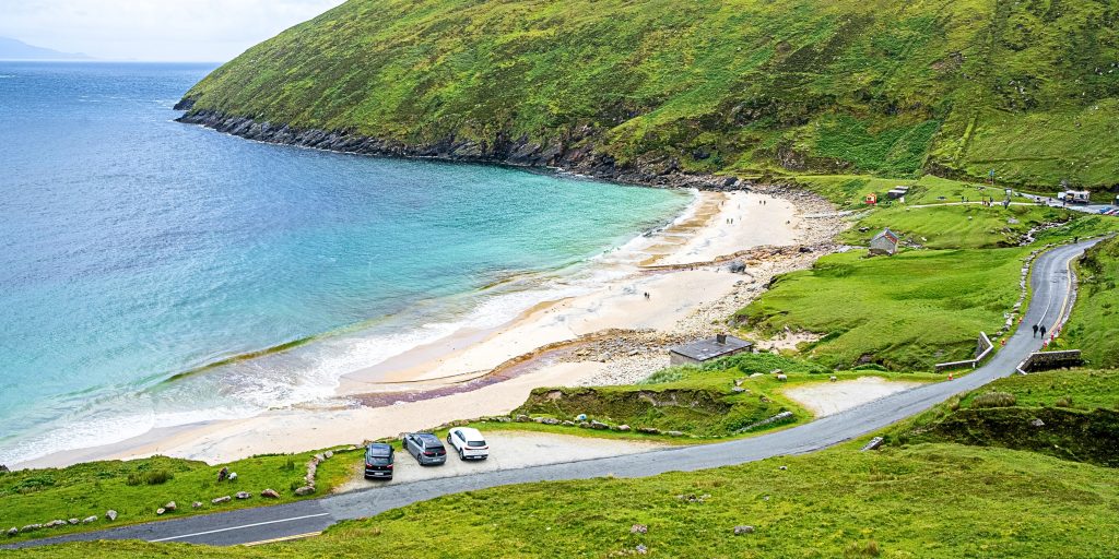 Road along Achill beach