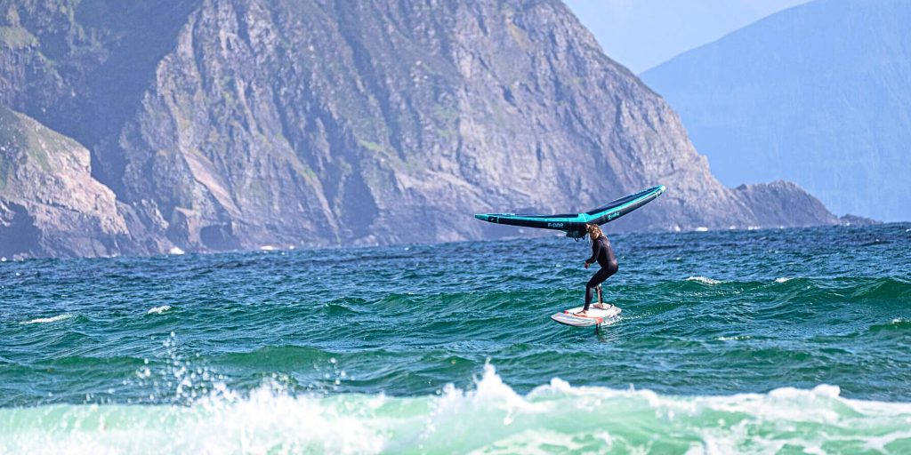 Man surfing on the Atlantic