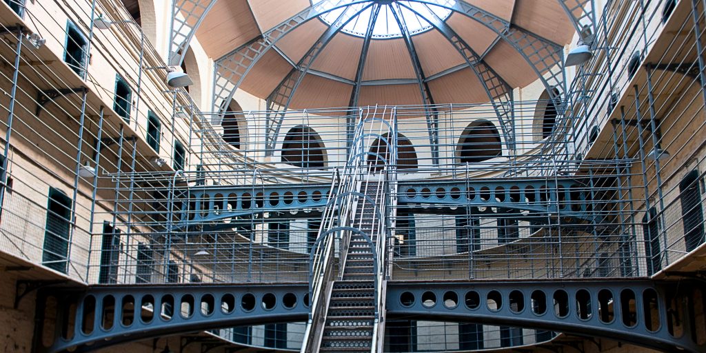 Interior of abandoned prison