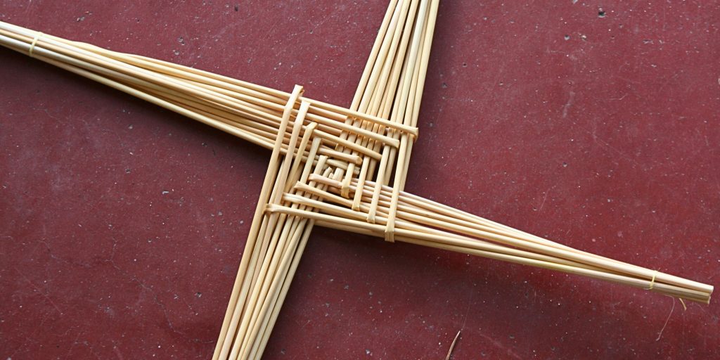 Cross made out of reeds