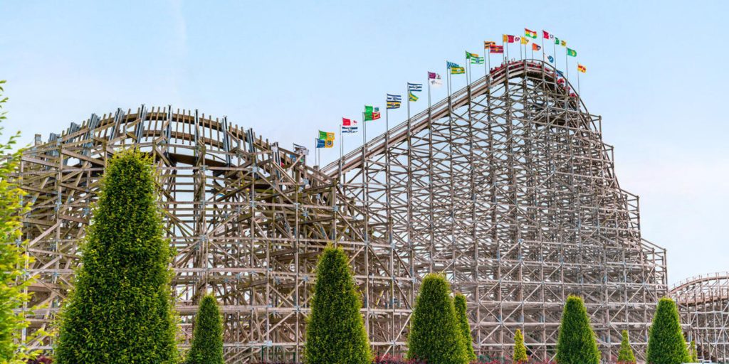Wooden rollercoaster
